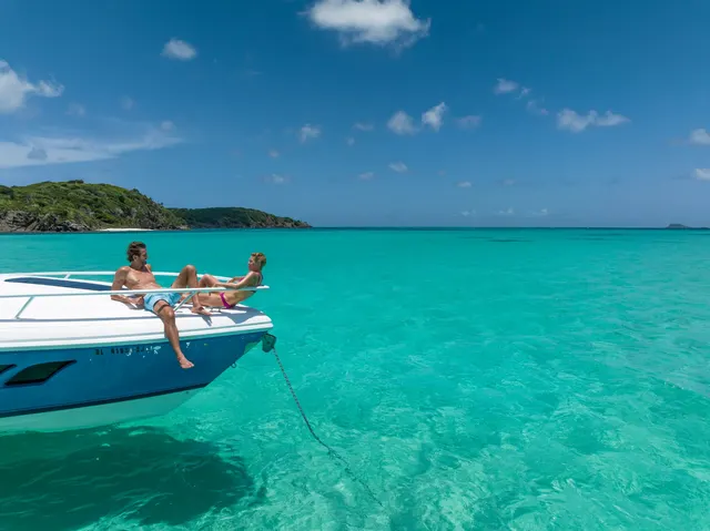 Turquoise shallows and islets of the Tobago Cays